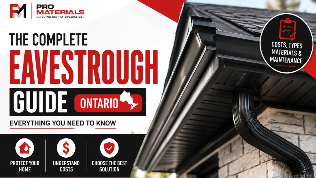 Eavestrough Guide for Ontario Contractors: Sizing, Material & Cost (2026)