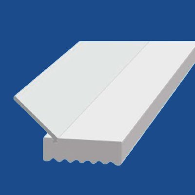 Restoration Millwork® Exterior PVC Trim - PVC Garage Door Stop 16' White Embossed profile