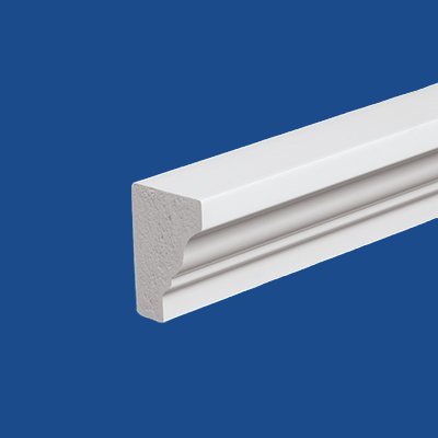 Restoration Millwork® Exterior PVC Trim - PVC Rams Crown 16' profile