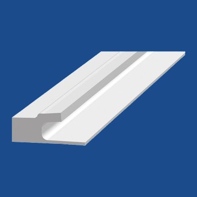 Restoration Millwork® PVC Brickmould - PVC J-Channel Brickmould 17-1/2' profile