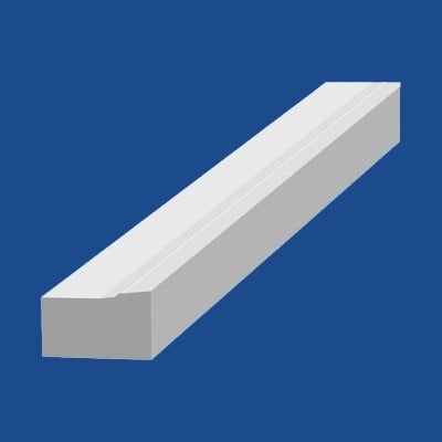 Restoration Millwork® PVC Brickmould - PVC PGBM Unpainted Brickmould 17' profile