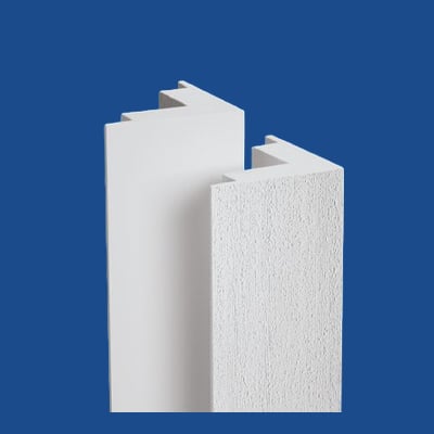 Restoration Millwork® PVC Corners - PVC Corner Smooth J-Pocket 6" × 10' profile
