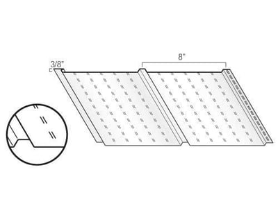 Kaycan Aluminum Soffit - Deluxe 16" Vented Soffit HG profile