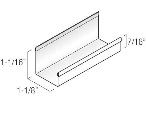 Kaycan Aluminum Trim & Accessories - 1 1/8" J Trim profile
