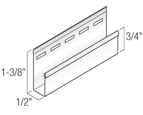 Kaycan Aluminum Trim & Accessories - 1/2" J Trim profile
