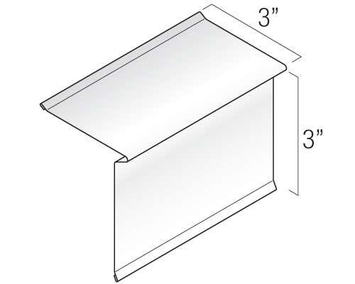 Kaycan Aluminum Trim & Accessories - 3" × 3" Reversible Drip Edge profile
