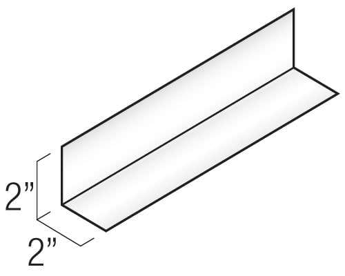 Century Series Aluminum Flashing & Trim - 2" × 2" Angle Flashing profile
