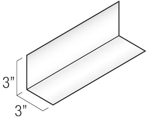 Century Series Aluminum Flashing & Trim - 3" × 3" Angle Flashing profile