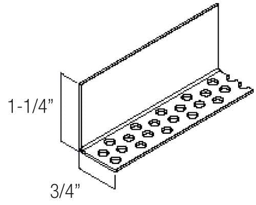Century Series Aluminum Flashing & Trim - Anti-Rodent Trim Outside Corner profile