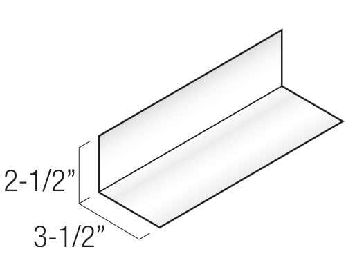 Century Series Aluminum Flashing & Trim - 2 1/2" × 3 1/2" × 8 1/2" Step Flashing profile