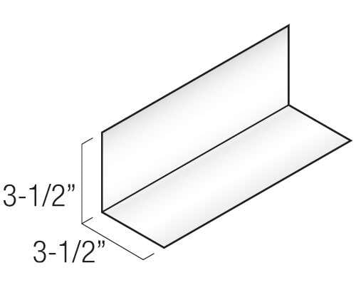 Century Series Aluminum Flashing & Trim - 3 1/2" × 3 1/2" × 8 1/2" Step Flashing profile