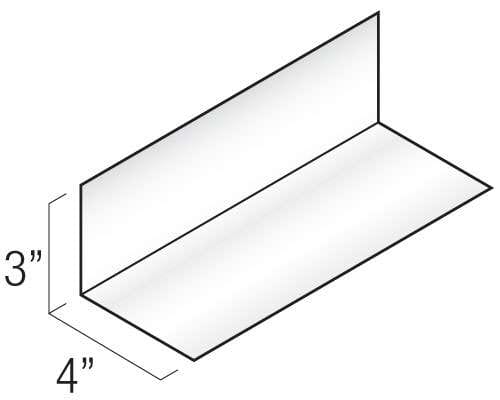 Century Series Aluminum Flashing & Trim - 3" × 4" × 10 1/2" Step Flashing profile