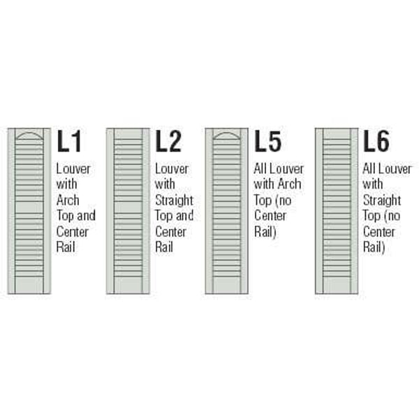 Custom Vinyl Shutters - Open Louver (L Type) profile