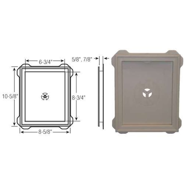 Mount Blocks & Utility Vents - Large Recessed Mount profile
