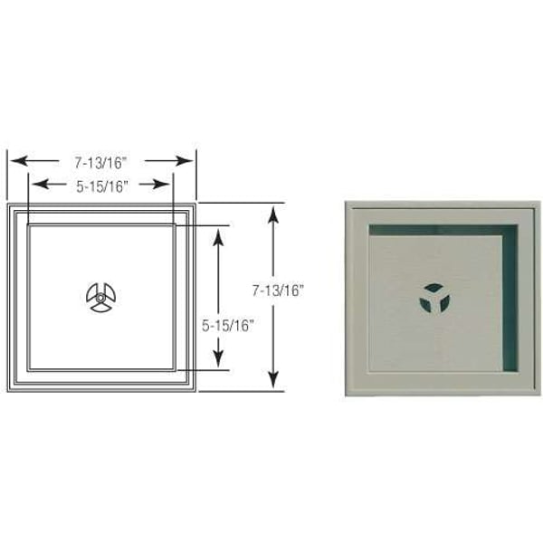 Mount Blocks & Utility Vents - Recessed Square Mount profile