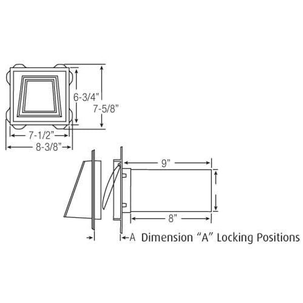 Mount Blocks & Utility Vents - 4" Hooded Vent – For Insulated Siding profile