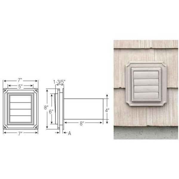 Mount Blocks & Utility Vents - Master Exhaust Vent profile