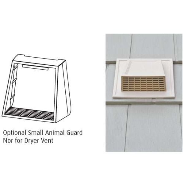 Mount Blocks & Utility Vents - Small Animal Guard for 4" Hooded Vent profile