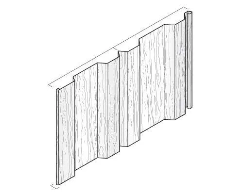 Kaycan Vinyl Skirting - W.B.P. Solid Skirting Panel profile
