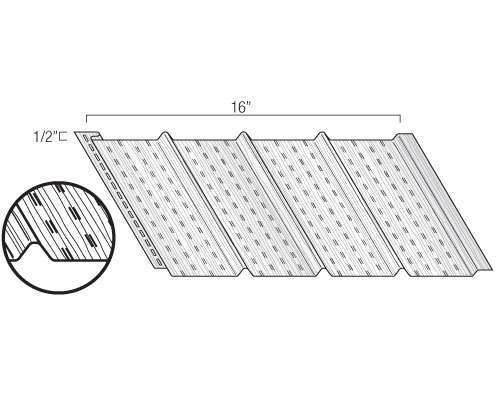 Vinyl Soffit - 16" Vented 4-panel Soffit profile