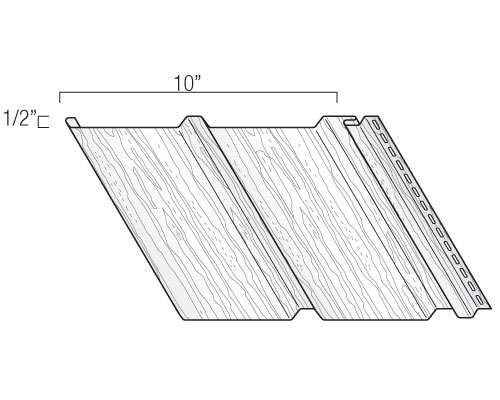 Vinyl Soffit - Solid Double 5 Soffit profile