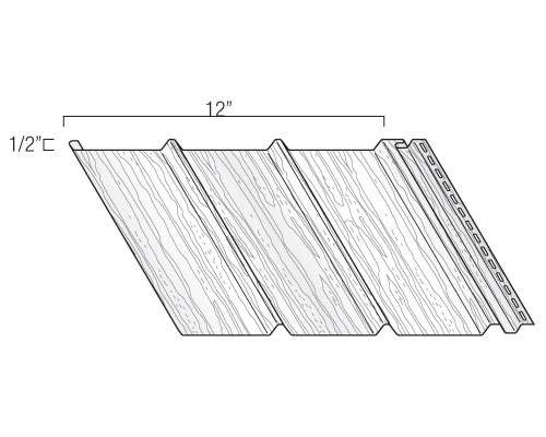 Vinyl Soffit - Solid Triple 3 Soffit profile
