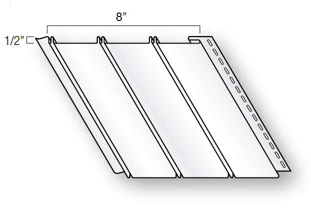 Vinyl Soffit - Vented Beaded Soffit profile
