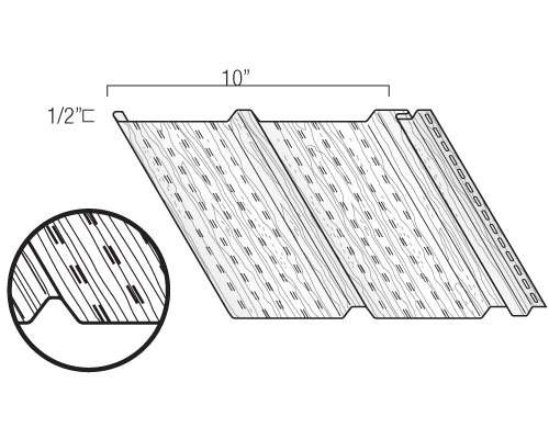 Vinyl Soffit - Vented Double 5 Soffit profile