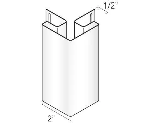 Kaycan Vinyl Trims - 2" Outside Corner Post profile