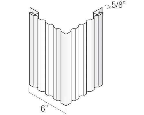 Kaycan Vinyl Trims - 6" Designer Corner Post profile