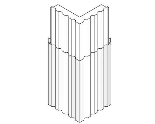 Kaycan Vinyl Trims - 6" Insulated Designer Corner Post profile