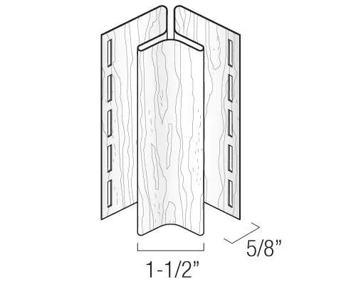 Kaycan Vinyl Trims - Bay/Bow Inside Corner Post profile