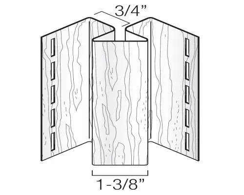 Kaycan Vinyl Trims - Inside Corner Post profile