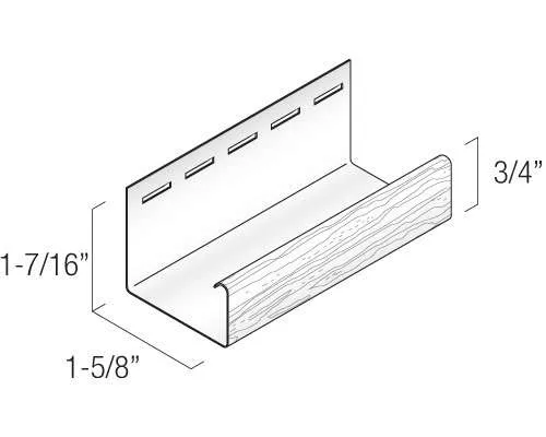 Kaycan Vinyl Trims - 1⅝" J Channel profile