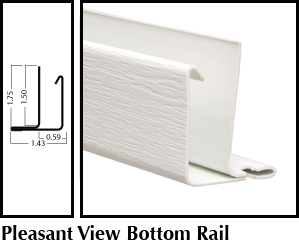 Mitten Pleasant View Vinyl Skirting - Bottom Rail profile