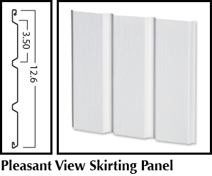Mitten Pleasant View Vinyl Skirting - Triple 4" Skirting Panel (Solid) profile