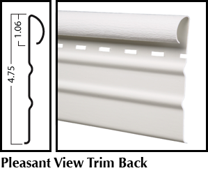 Mitten Pleasant View Vinyl Skirting - Back Rail (Top Rail Back) profile