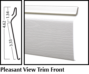 Mitten Pleasant View Vinyl Skirting - Front Rail (Top Rail Front) profile