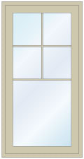 Signature Series Aluminum-Clad Wood Windows - Double Ladder Grille profile