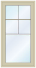 Vista Series Vinyl Windows - Double Ladder Grille profile